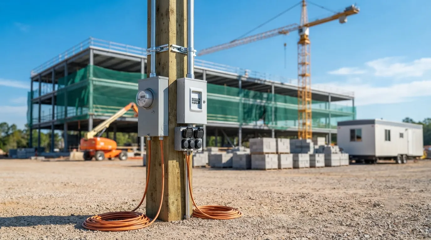 Temporary Power Pole in Laredo, TX
